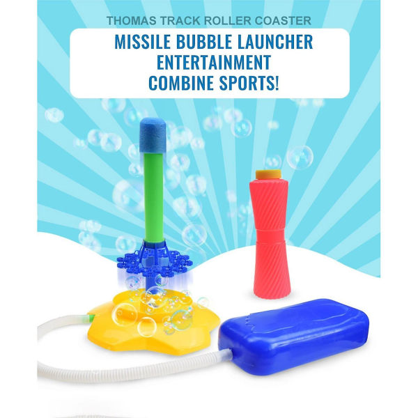 Barn Barn Utomhusleksaker Fotsteg Bubble Rocket Set Rolig Sportleksak Spela Rakethopp