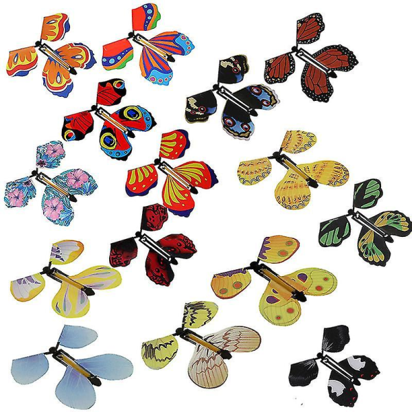 Magic Wind Up Butterfly Flying Gift 10-pack Julklapp