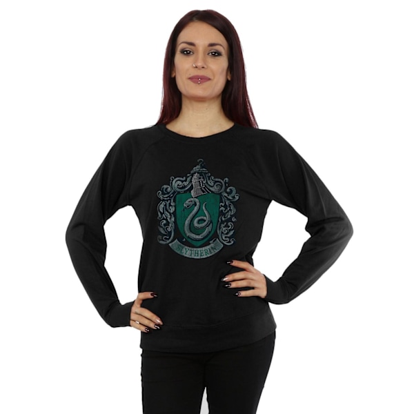 Harry Potter Dame Slytherin Bomulds Sweatshirt L Sort L Black