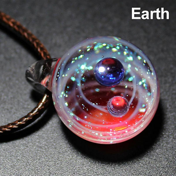 Tiny Universe Krystall Halskjede Galaxy Glasskule Anheng Halskjede Smykker Gave