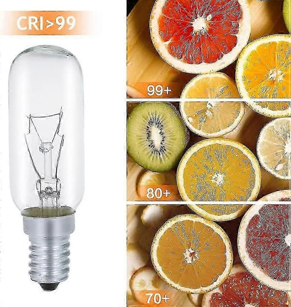 E14 40W 230V 2700K varmvit dimbar glödlampa för köksfläkt, 2-pack [MI]
