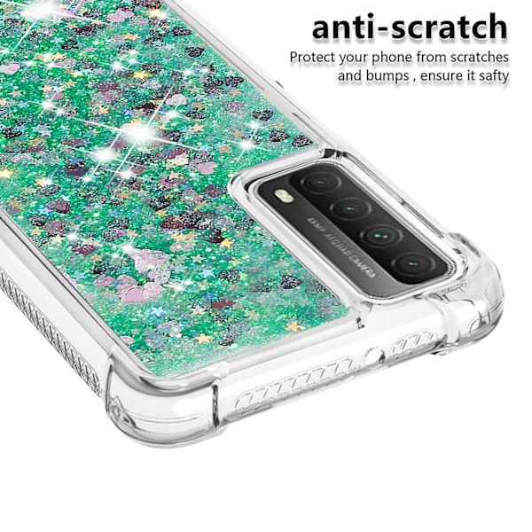 Skal Kompatibelt med Huawei P Smart 2021 Stötfångarskal Glittrigt Glitter Bling
