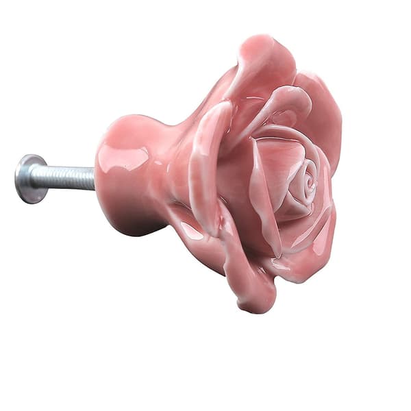 [LCS]2st Rosa Blomsterknoppar Runda Retro Lådhandtag