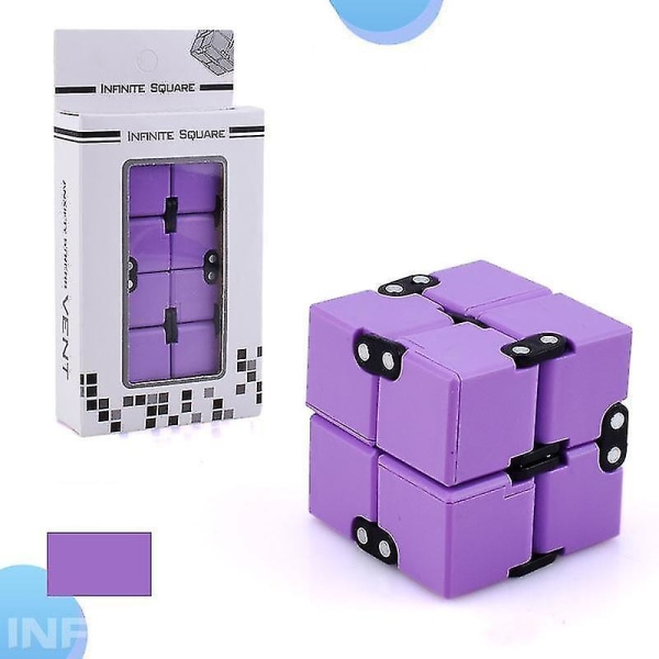 Ångest Stress Relief Infinity Cube Blocks Toy Purple