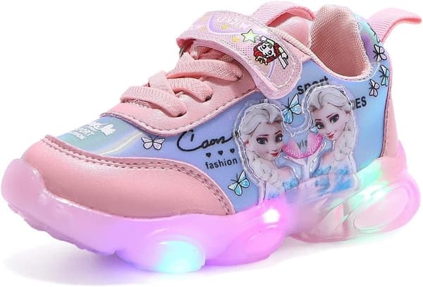 LED sko til piger, lette mesh sko, cross-training sko, afslappede børnesneakers B Pink B Pink 24