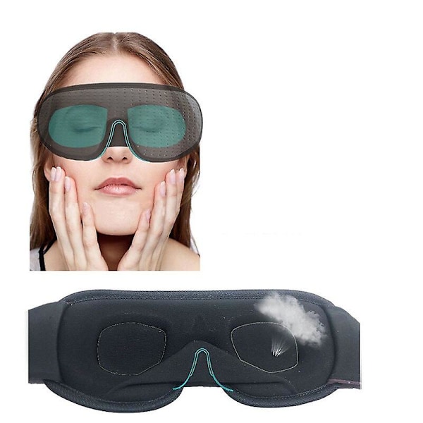 Dampblokerende Let Sovemaske Polstret Rejse Skygge Dækning Hvile Afslapning Sovebind Øjendækning Sovemaske Øjenlap