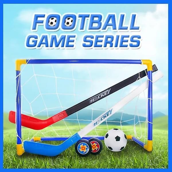 [LCS]92cm Foldbart Mini Fodboldmål Net Sæt Med Pumpe Legetøj Sport