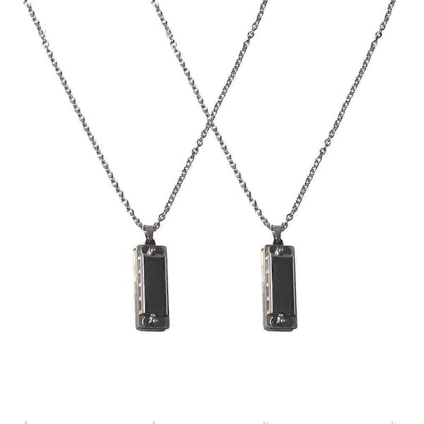 [LCS] Sølv rustfrit stål harmonika halskæde til dekoration med håndværk og bærbart design Silver 35x3.5cm