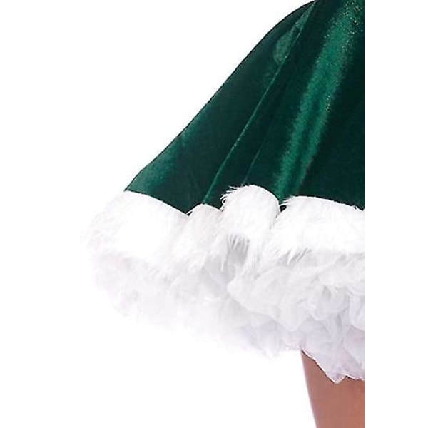 Christmas Girl Bälte Hooded Performance Dress Green XXL