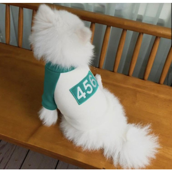 Kæledyr Squid Game Kat Hund Hættetrøje Varmt Kostume Tøj White S