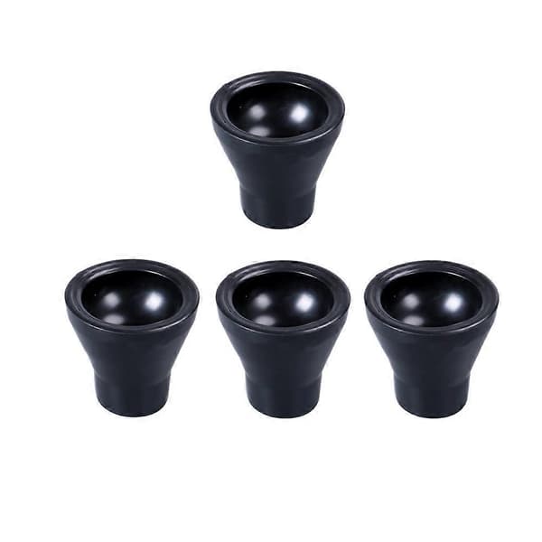 Golfboldopsamler til Putter Sort Rund Sugekop Fastgøres til Puttergreb 4 Stk. Black 5.00X4.50X2.50CM