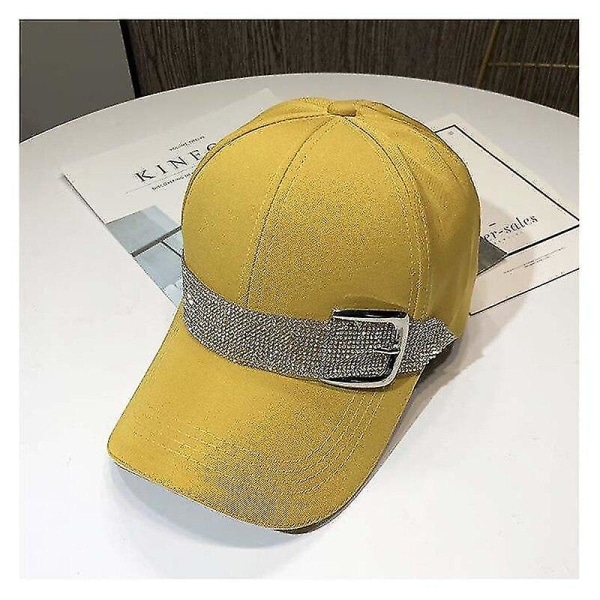 Dame Mode Snap Bælte Snapback Caps yellow
