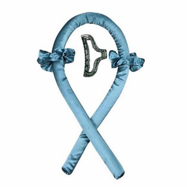 Fleksible krølleruller med clips, twist skumhårruller, bløde skum, ingen varme hårruller med 2 Lake Blue