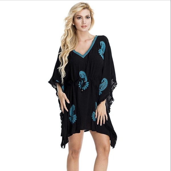 Kokosbroderi Dam Blus Strandkläder Tofs Solskydd Bikini