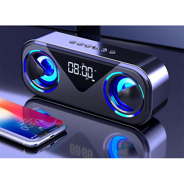 FM-radio Bluetooth-kompatibla högtalare LED Caixa De Som Amplificada Väckarklocka Alto-falantes Subwoofer Hemmabio