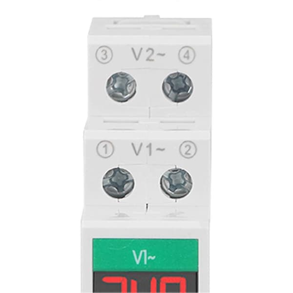 [LCS] 3-faset AC voltmeter DIN-skinne montering LCD digitalt display spændingsmåler elektrisk effektmåler 60-450V