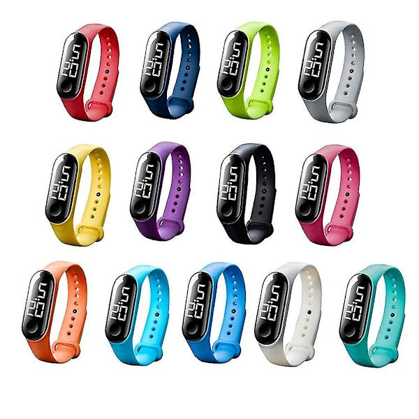 Elektronisk Datumklocka Armband Barn, Utomhus Sportklocka (Kaffe