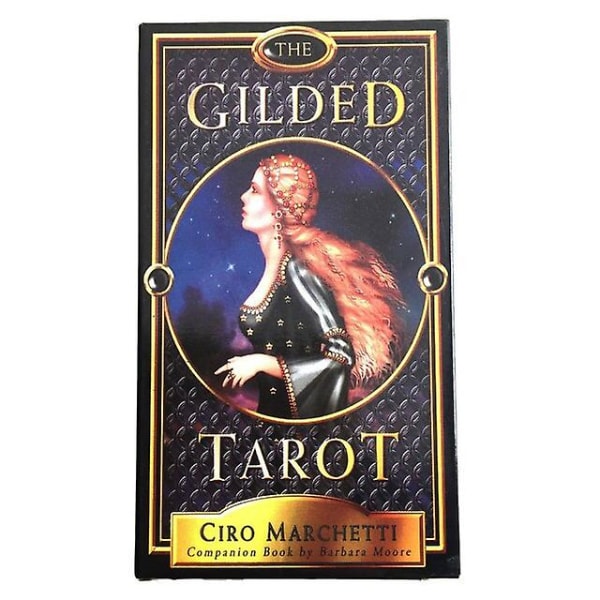 78 kort The Gilded Tarots Deck och elektronisk guidebok Tarots Game Game Oracle Card
