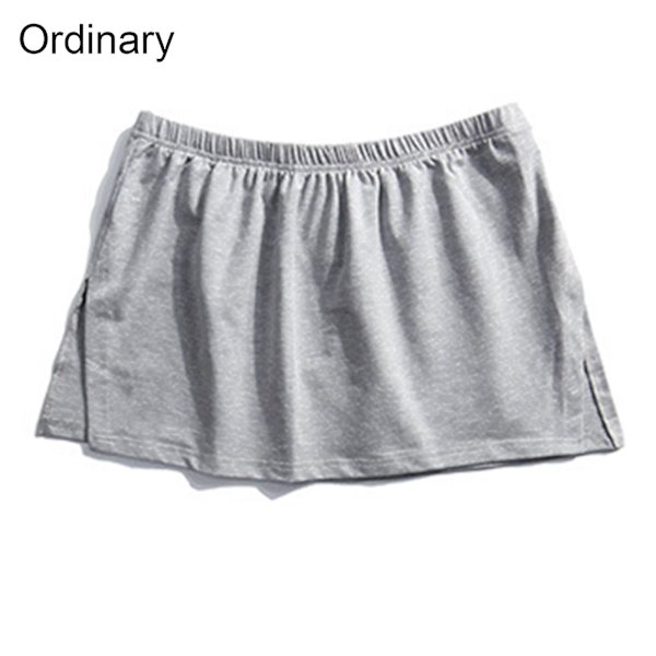 Justerbar Lager-på-lager Falsk Topp Nedre Svep Set Kjol Halvlång Delad A-version Gray XL