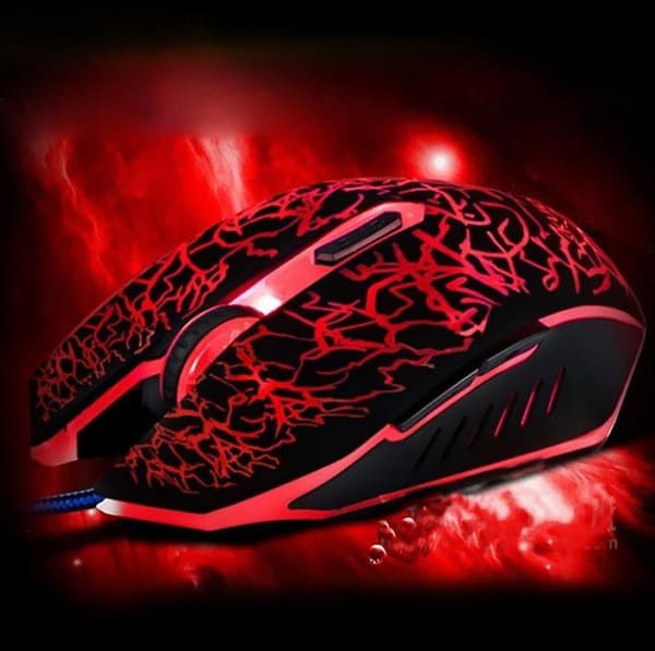 [LCS] Gamingmus med sladd, USB-lysande mus, bärbar dator PC black