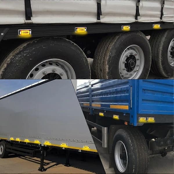 4 stk. LED sidemarkeringslygter, frigangslys, blinklysindikator, kørelys, baglygte til lastbil, trailer, bus, varevogn