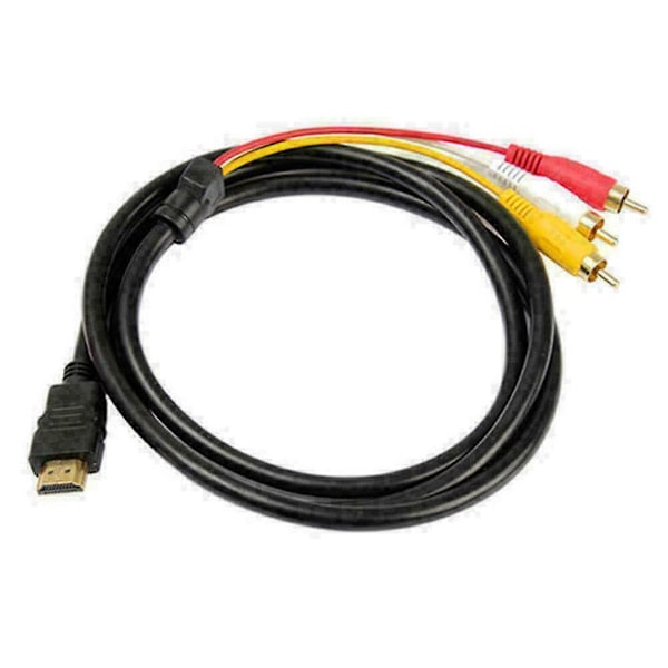 HDMI Han til 3 RCA Video Audio AV Komponent Konverter Adapter Kabel HDTV 1080