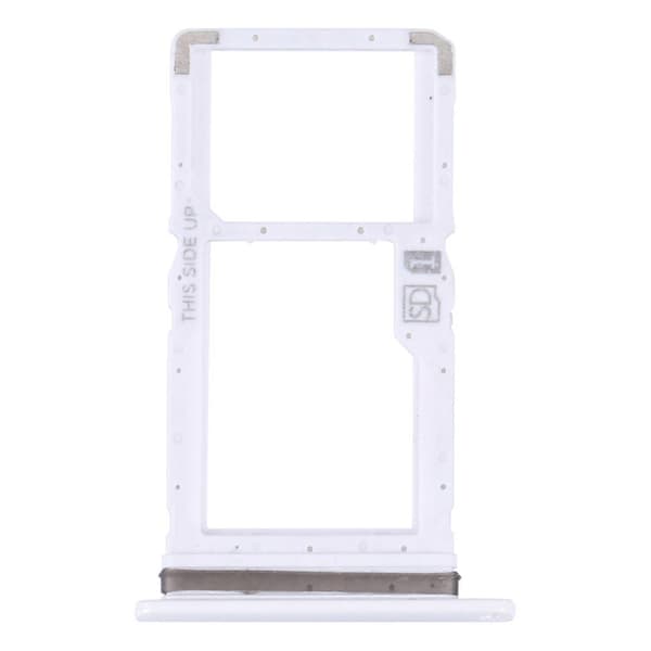 Til Motorola Moto One Fusion Plus KOMPATIBEL SIM + Micro SD-kortbakke White
