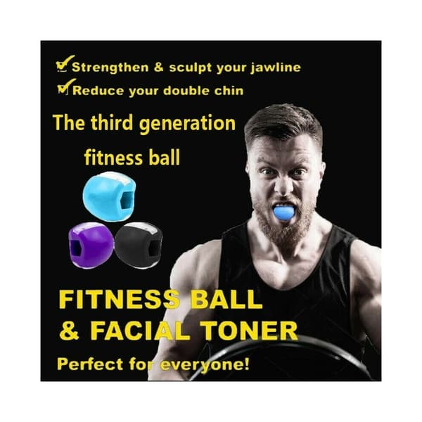 3 st liten ansiktsfitnessboll ansiktskäktränare Grey