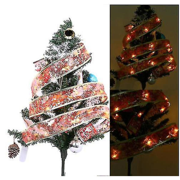 Nauhahaltiavalot Joulunauhavalot Hopeanauhavalot Joulukuusenkoriste Hehkuvat valot Red * colored lights 5 M