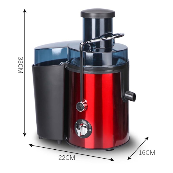 Juicer med stor diameter, boblesikker, praktisk frugtpresser til køkkenudstyr White
