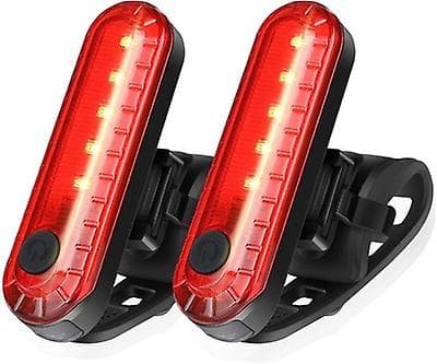 [LCS]2 stk. USB oppladbart LED sykkelbaklys red light