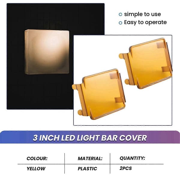 [LCS]Bil Ravfarvede LED Pod Covers Firkantede LED Lysbjælke Covers LED Cube2722