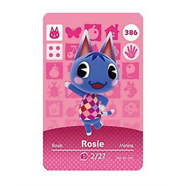 NFC Spelkort för Animal Crossing, ch Amiibo Wii U - 386 Rosie