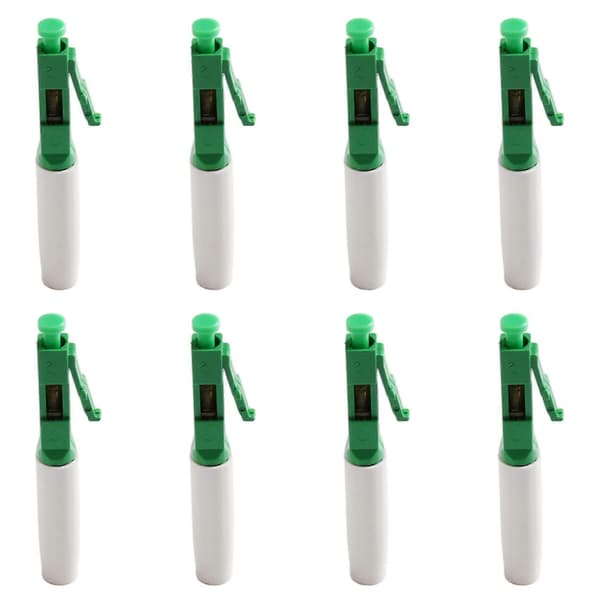 10PCS LC APC Fiber Assembly Snabbkoppling Singlemode LC Fiberoptisk Kabel Snabbkoppling för FTTH Drop Cable Green
