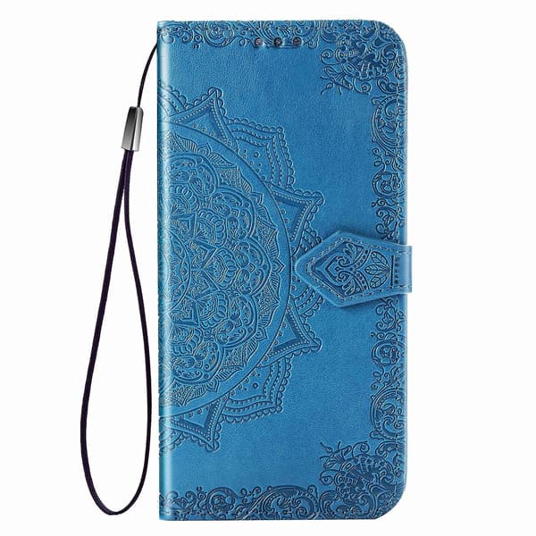 Mandala blomma präglat fodral för Xiaomi Poco X3 NFC Blue