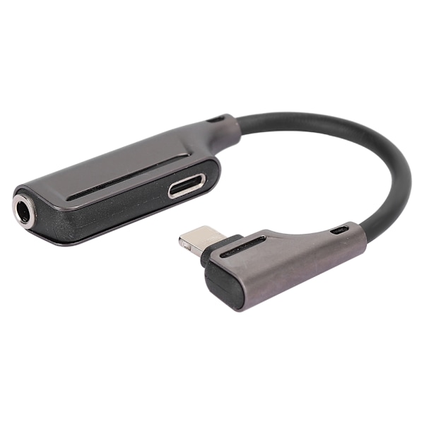 2 i 1 hovedtelefonoplader adapter aluminiumslegering plug and play 3,5 mm hovedtelefonstik Kompatibel med IOS