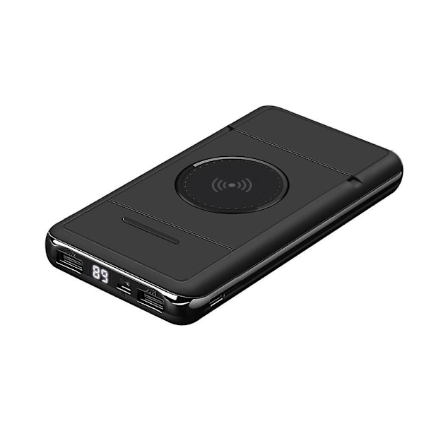 Qi 10000mah trådlös laddare, externt batteri med hög kapacitet för