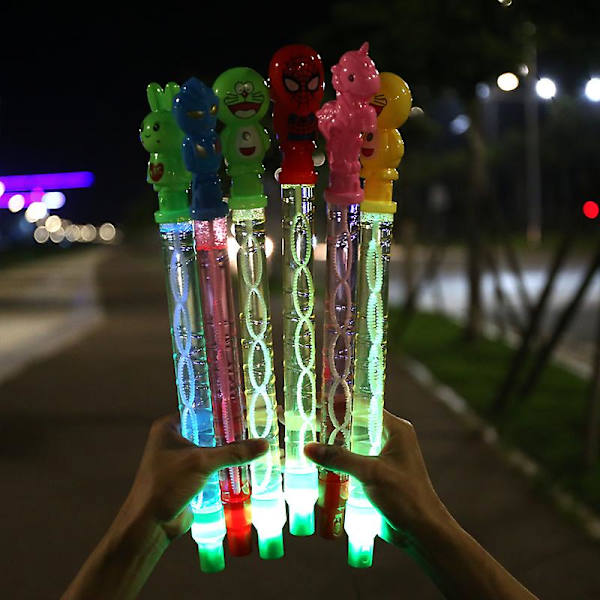 Børns boble stav, sommer udendørs legetøj with lights 24 PCS