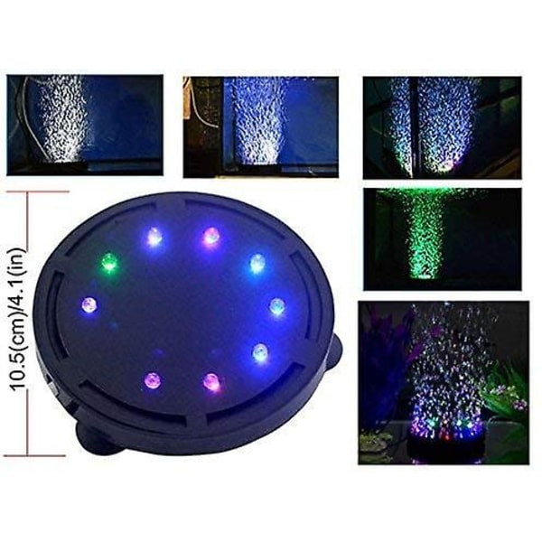 Akvarie Boblelampe Med LED Luftpumpe Til Skildpaddepynt