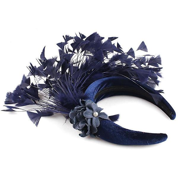 Dame Svart Fjær Hodebånd Fascinator For Maskerade Karneval Party