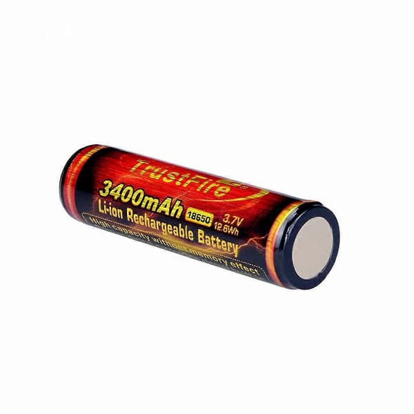 [LCS] 2-pack knapptopp 3.7V 3400mAh 18650 Li-ion uppladdningsbart batteri för LED