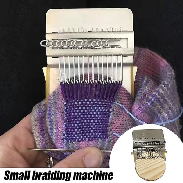 Liten Vev Veveredskap Unik Tre Stoppemaskin Mini Vev for DIY Håndarbeidskurs Pine 12-pin