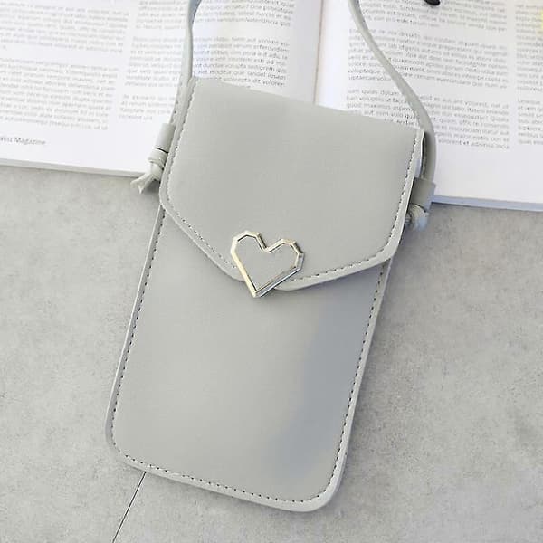 [LCS] Damtelefonväska berörbar läderbytesväska crossbody mini axelväska plånbok