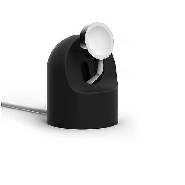Station til Apple Watch Oplader Tilbehør Opladningsstand (Sort)