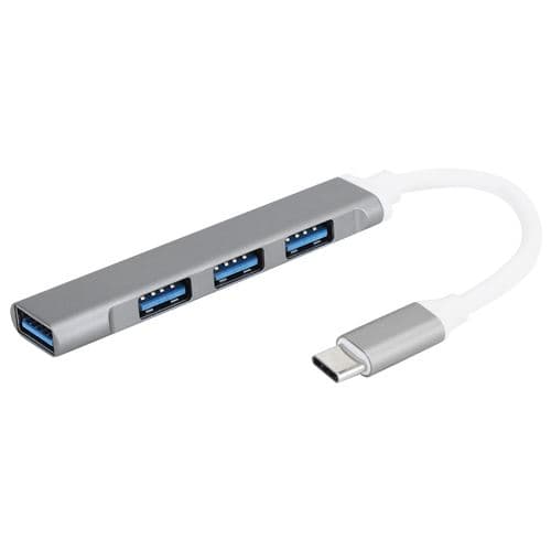 [LCS] 4-porttinen USB 3.0 monitoiminen Type C OTG -sovitin, harmaa