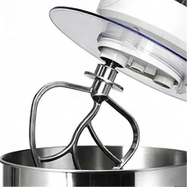 Blandedel i rustfrit stål, piskeris, rørepind, kompatibel med KitchenAid røremaskine Silver