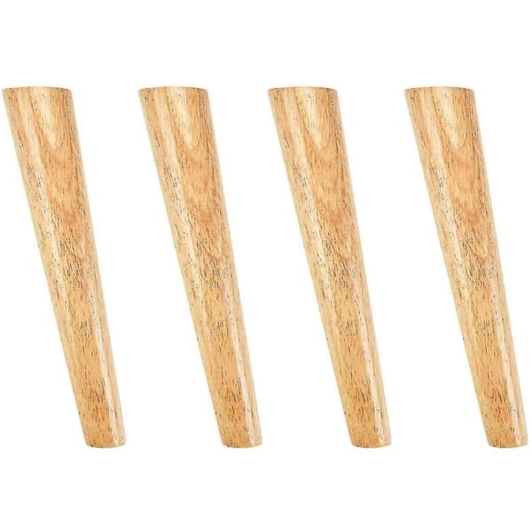 [LCS]4 stk. bordben i tre, møbelben til sofa, erstatningsben i tre 6cm