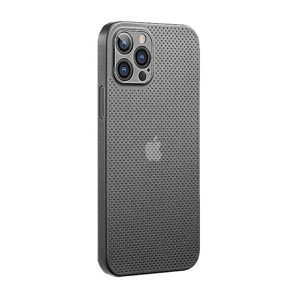 Etui Kompatibelt med Iphone 11 12 Pro Max Med Gittervarmeafledning Black iPhone 11 Pro Max