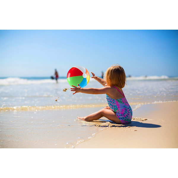 5 stk. Oppustelige Flerfarvede Regnbue Oppustelige Store og Små Strandbolde til Pool Sommerfester 40CM