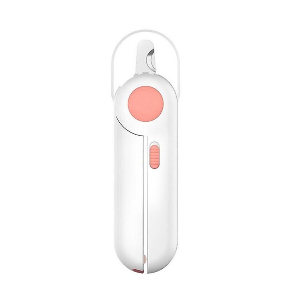 Klotång för hund och katt med LED-lampa, sax, trimmer, tassfil, verktygssats Pink